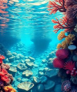Realistic Drowned Coral Waterway Paint By Numbers