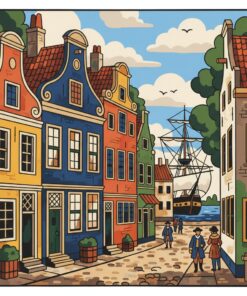 Realistic Dutch Gables Paint By Numbers