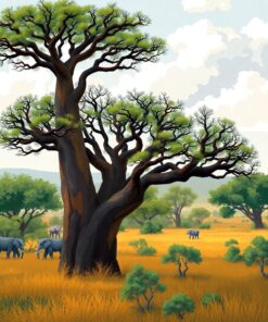 Savanna Baobab Paint Numbers