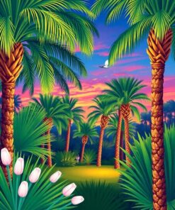 Palm Twilight Paint Numbers