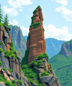 Realistic Emerald Basalt Tower Paint By Numbers