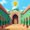 Realistic Emerald Medina Entry Paint By Numbers