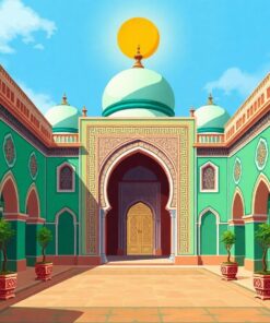 Realistic Emerald Medina Entry Paint By Numbers
