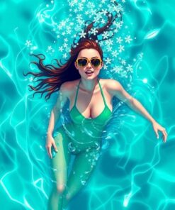 Ocean Swimmer Paint Numbers