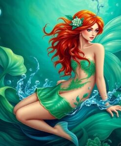 Realistic Emerald Sea Nymph Paint By Numbers