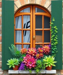 Window Succulents Paint Numbers