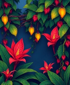 Bromeliad Vines Paint Numbers