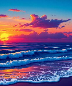 Realistic Evening Ocean Drift Paint By Numbers