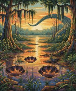 Realistic Everglades Monster Track Paint By Numbers