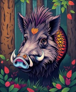 Forest Boar Paint Numbers