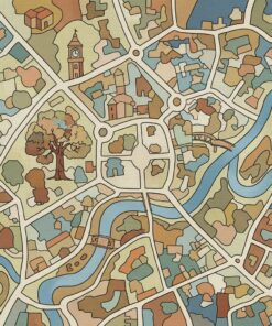 Realistic Faded Hood Map Paint By Numbers