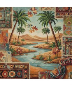 Realistic Faded Oasis Textiles Paint By Numbers