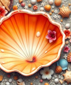 Realistic Fallen Flower Shell Paint By Numbers