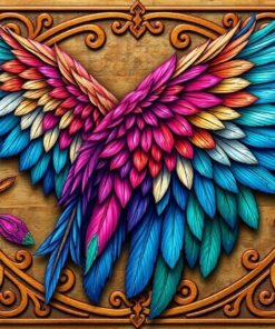 Realistic Feathered Celtic Parchment Paint By Numbers