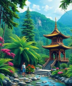 Realistic Fern Palace Crossing Paint By Numbers