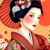 Realistic Feudal Japanese Lady Paint By Numbers