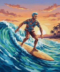 Realistic Fifties Surf Legend Paint By Numbers