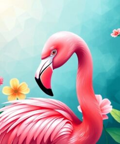 Realistic Flamingo Flower Study Paint By Numbers
