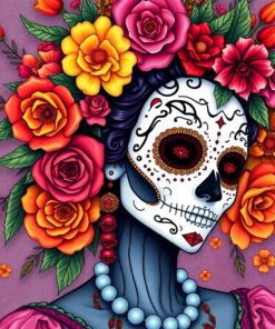 Realistic Flora Muertos Queen Paint By Numbers