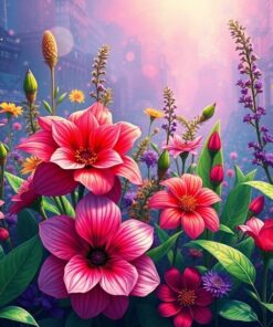 Realistic Flora On Screen Paint By Numbers