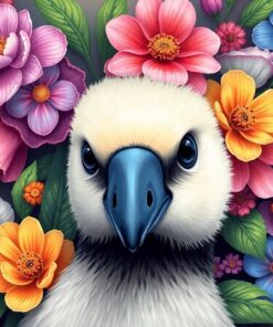 Realistic Floral Snub Nose Paint By Numbers