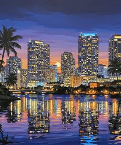 Realistic Florida Nightlights Paint By Numbers