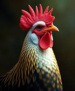 Realistic Fowl Portrait paint by numbers