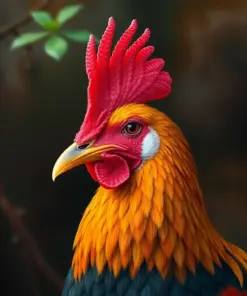 Realistic Fowl Portrait paint by numbers