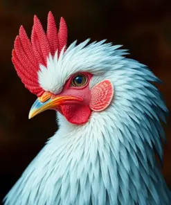 Realistic Fowl Portrait paint by numbers
