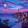 Realistic French Island Twilight Paint By Numbers
