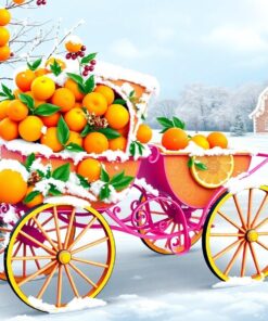 Realistic Frosty Citrus Carriage Paint By Numbers