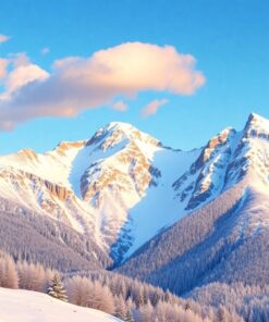 Realistic Frosty Mango Peaks Paint By Numbers