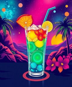 Tiki Drink Paint Numbers