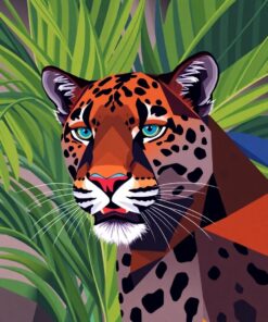 Palm Panther Paint Numbers