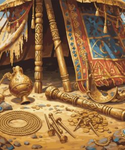 Realistic Gilded Tent Relics Paint By Numbers