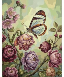 Realistic Glasswing Aged Blossom Paint By Numbers