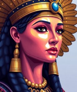 Realistic Gleaming Egyptian Queen Paint By Numbers