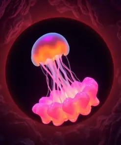 Realistic Glowing Atolla Jelly Paint By Numbers