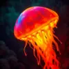 Realistic Glowing Atolla Jelly paint by numbers