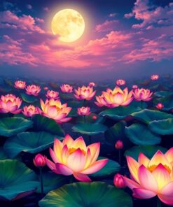 Moonlight Flora Paint Numbers