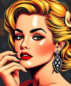 Realistic Golden Age Glamour Paint By Numbers