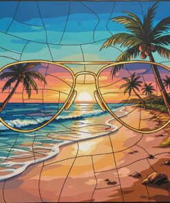 Realistic Golden Beach Aviators Paint By Numbers