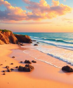 Realistic Golden Beach Horizon Paint By Numbers