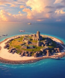 Realistic Golden Era Atoll Paint By Numbers