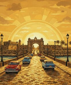 Realistic Golden Havana Gateway Paint By Numbers