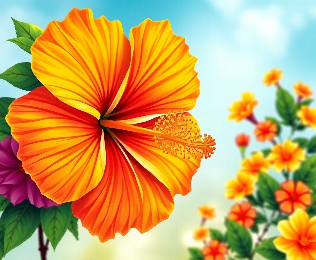 realistic-golden-hibiscus-brew-paint-by-numbers-kit