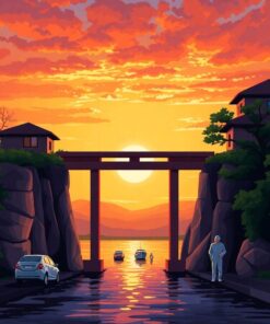 Realistic Golden Hour Gateway Paint By Numbers