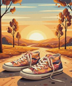 Realistic Golden Hour Kicks Paint By Numbers
