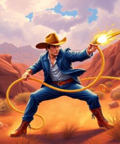 Realistic Golden Lasso Action Paint By Numbers