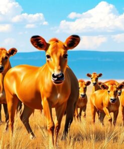 Realistic Golden Savannah Herd Paint By Numbers